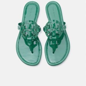 Tory Burch Turquoise Aqua Teal Miller Sandal size 8.5 M